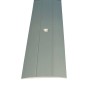 Silbernes Übergangsprofil, gelocht, mit 2 Rillen (38 mm x 5 mm x 2500 mm) für Laminat & Parkett.