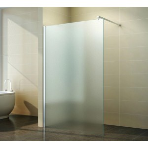 Walk-In Duschabtrennung, vollsatiniert, 140x200 cm. Barrierefreie Komplettdusche mit Stabilisierungsstange.