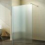 Walk-In Duschabtrennung, vollsatiniert, 140x200 cm. Barrierefreie Komplettdusche mit Stabilisierungsstange.