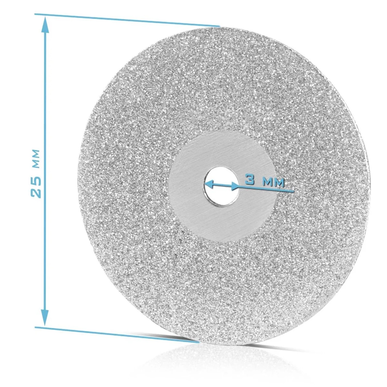 STAHLWERK Diamant-Schleifscheibe, 25 mm Durchmesser, für Wolframschleifer. Präzise Schleifscheibe mit 3 mm Loch.