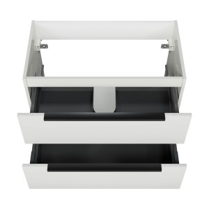 Pelipal Quantum Waschbeckenunterschrank, 80 cm, Schneeweiß Glanz mit 2 Auszügen.