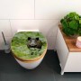 Banjado WC-Sitz aus Bambus mit Wildschwein-Motiv und Absenkautomatik.