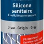 Graues OBI Sanitär-Silikon 310ml für Bad, Küche und WC. Dauerelastisch und pilzhemmend.