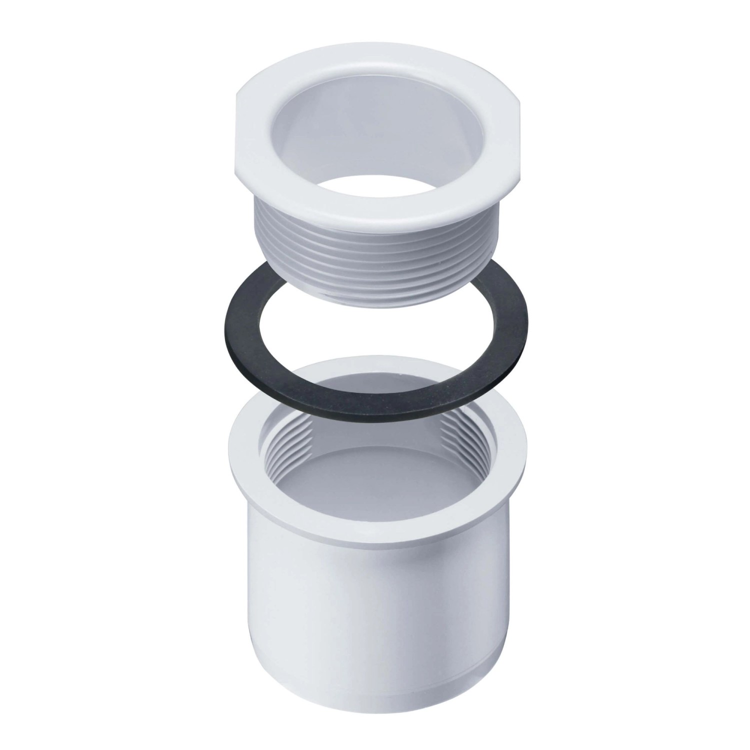 Inefa Ablaufstutzen Kastenrinne PVC DN 75/NW 83 Zum Schrauben Weiß