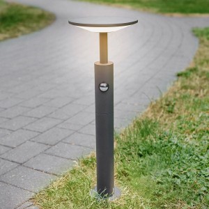 Lucande LED Außenleuchte Fenia 9619134 mit Bewegungsmelder Spritzwassergeschützt Modern in Schwarz aus Aluminium