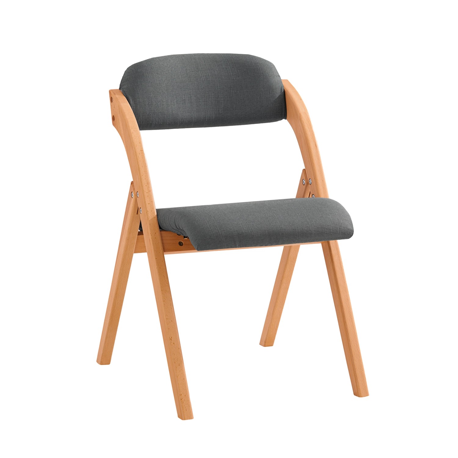 SoBuy Klappstuhl Küchenstuhl mit Gepolsterter Sitzfläche Dunkelgrau FST92-S günstig online kaufen