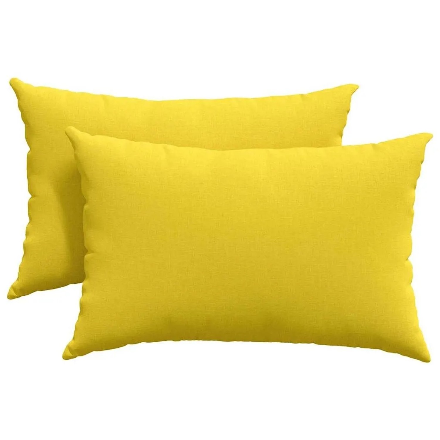 vidaXL Sofakissen 2 Stück Helles Gelb 60 x 40 cm Stoff 42013662