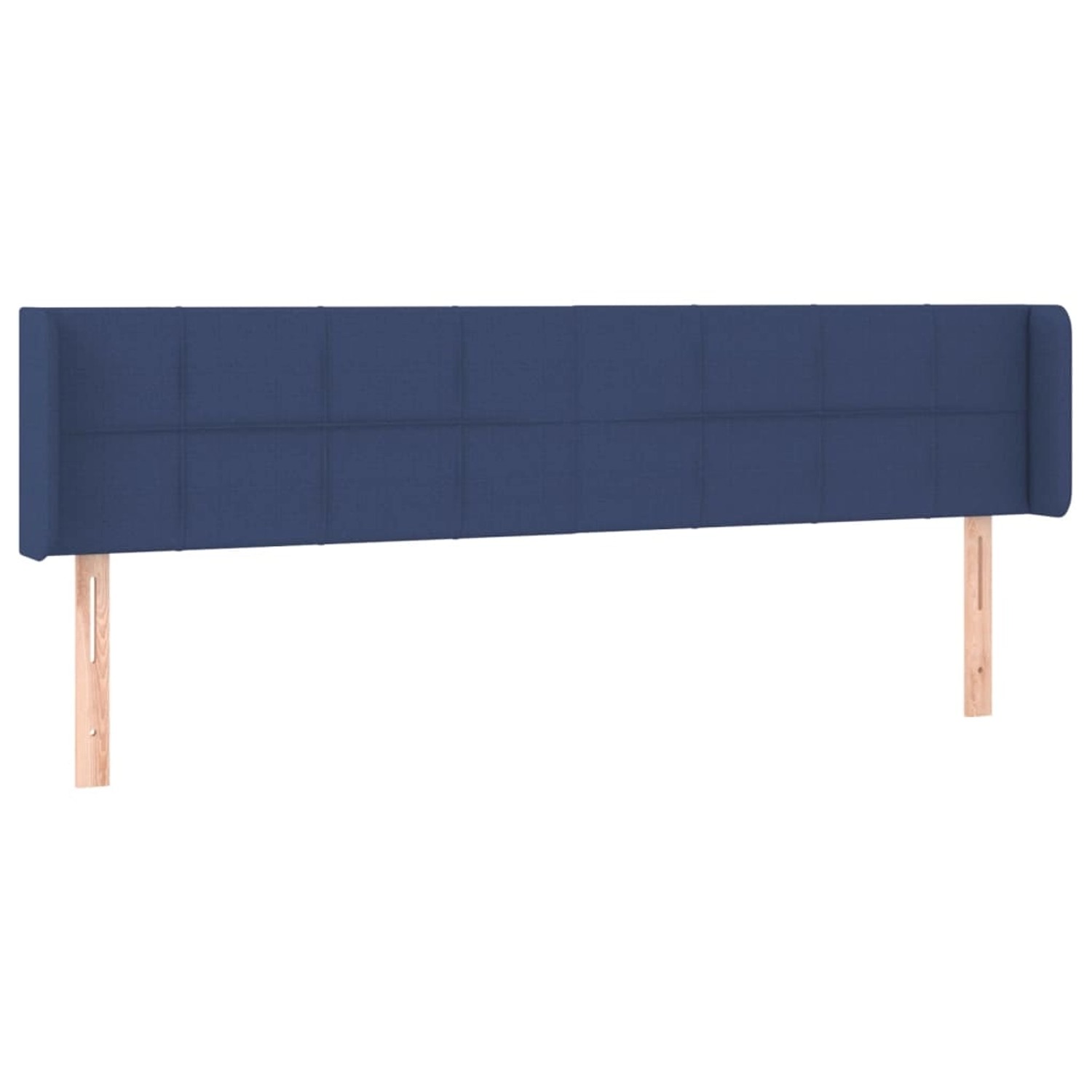 vidaXL LED Kopfteil Blau 203x16x78/88 cm Stoff 3123264