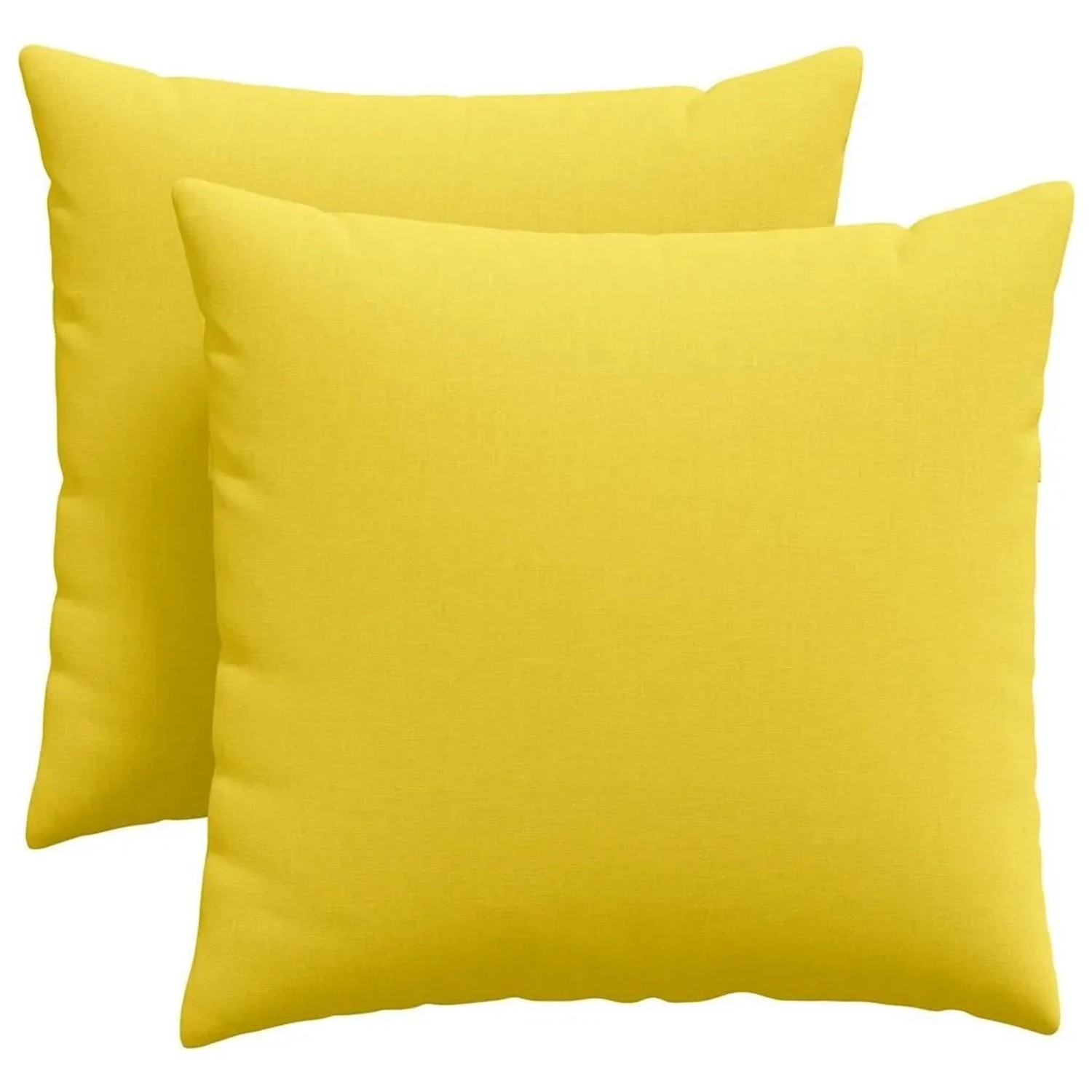 vidaXL Sofakissen 2 Stück Helles Gelb 45 x 45 cm Stoff 42013920