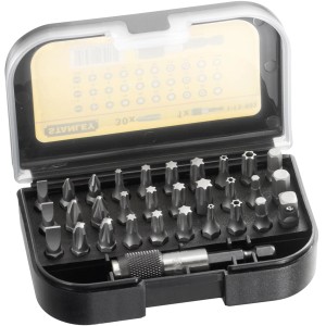 Stanley Bit-Satz 1/4 Zoll, 25 mm, 31-teilig im Set-Kasten.