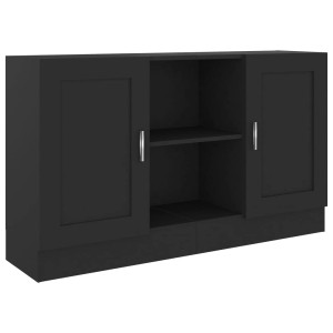 vidaXL Sideboard Schwarz 120x30,5x70 cm Holzwerkstoff 802778