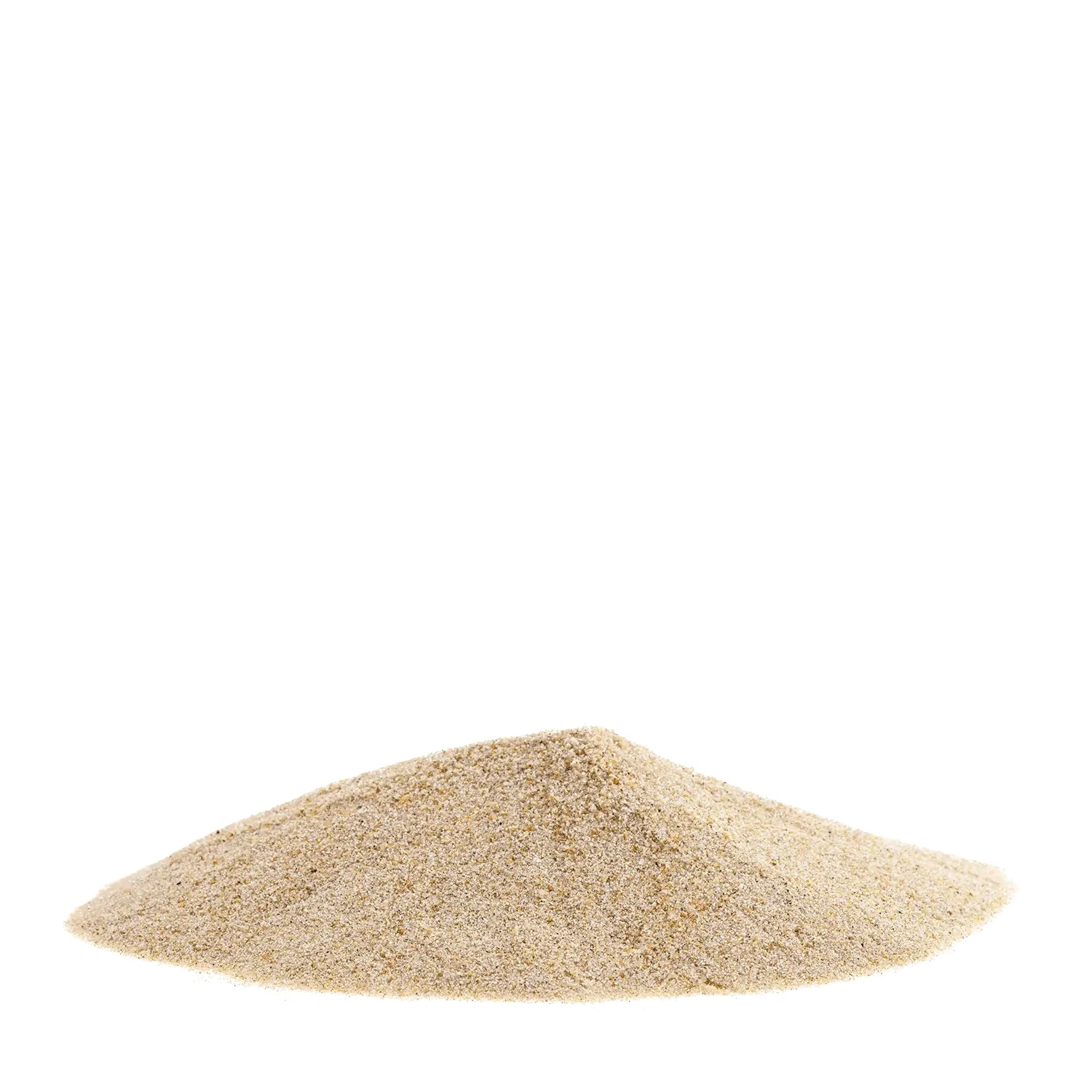 Heller Quarzsand (0,4-1,2 mm) von Galamio, geeignet für Bau, Garten und Reitsport.