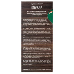 Sperli Bio Microgreen-Saat Kresse Packung mit Anzuchtanleitung.
