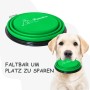 Grüner, faltbarer Petsation Reisenapf für Hunde, 350/1000ml, mit Karabiner.