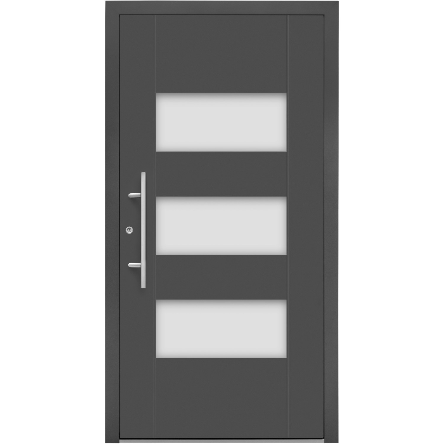 Aluminium-Haustür Moderno M500/P 110 cm x 210 cm Anthrazit Metallic Anschla günstig online kaufen