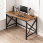 Rebiko Industrieller Computertisch Rustikaler Tisch Braun Loft Metall Retro_9