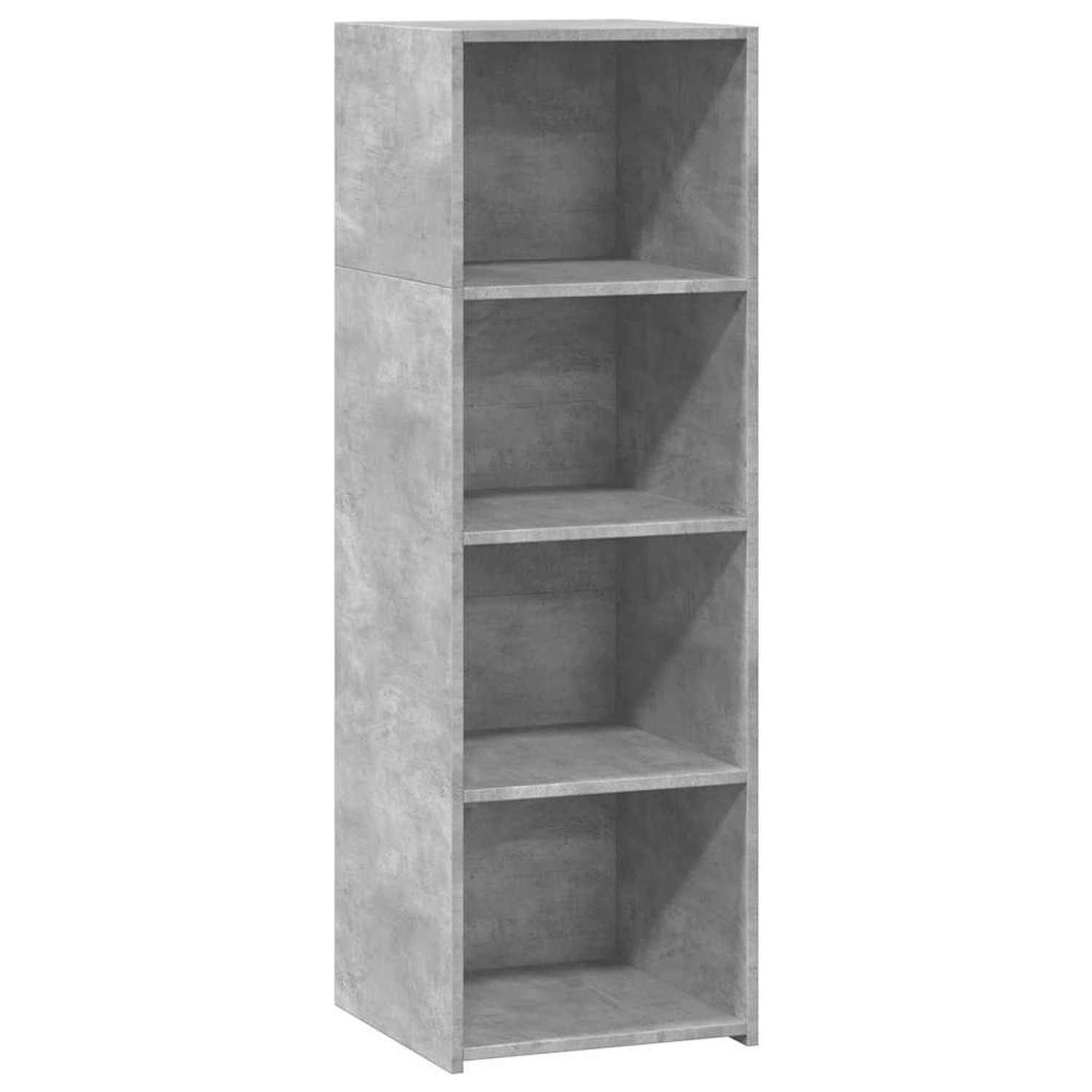 vidaXL Highboard Betongrau 40x41x124 cm Holzwerkstoff 846386