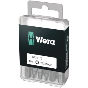 Wera Bit-Box TX25, 10 Bits für Innen-TX-Plus Schrauben, 25 mm Länge.