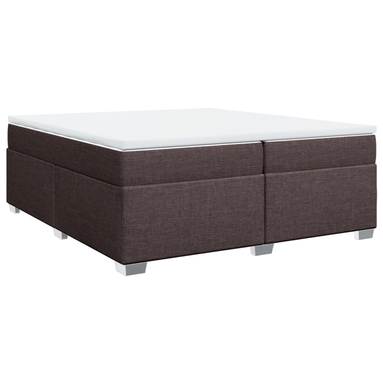 vidaXL Boxspringbett mit Matratze Dunkelbraun 200x200 cm Stoff2106583 günstig online kaufen