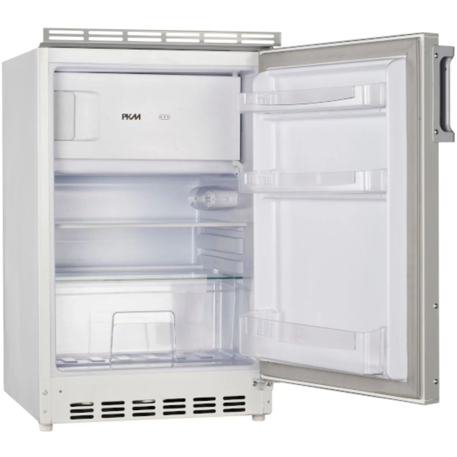 Offener Unterbaukühlschrank der OPTIFIT Madrid420 Miniküche, Energieeffizienzklasse E.