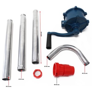 Wiltec Heizöl Diesel Fasspumpe 22 L/Min Kurbelfasspumpe Handpumpe G2 Fassverschraubung