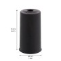 Schwarzer Wagner Türstopper Vulkano, Gummi, Ø 45 x 75 mm, für Boden oder Wand.