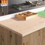 vidaXL Garagenschrank Set, 6-teilig, Artisan-Eiche. Werkzeugschrank mit Arbeitsfläche und Wandregalen.