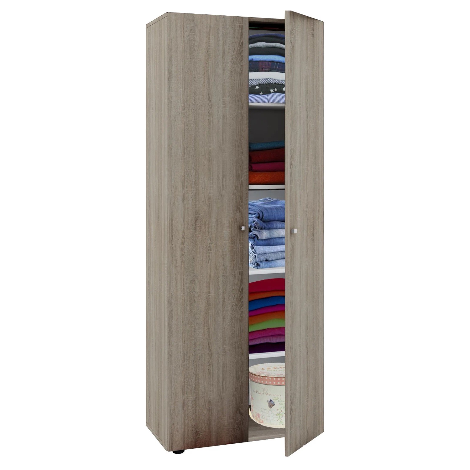 VCM Kleiderschrank Vandol Sonoma-Eiche