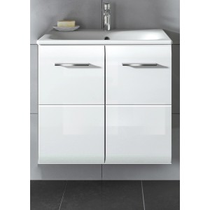 Inn.Furn Waschtisch mit Waschbecken in Weiß Hochglanz Hängend 60 cm Cover