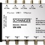 Schwaiger SAT Multischalter 9/8 für zwei Satelliten und 8 Teilnehmer, Anschlüsse oben und unten.