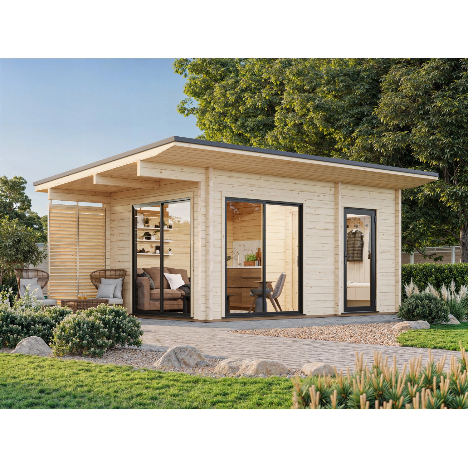 Palmako Ferienhaus Cecilia 500 x 314 cm Naturbelassen FSC® günstig online kaufen