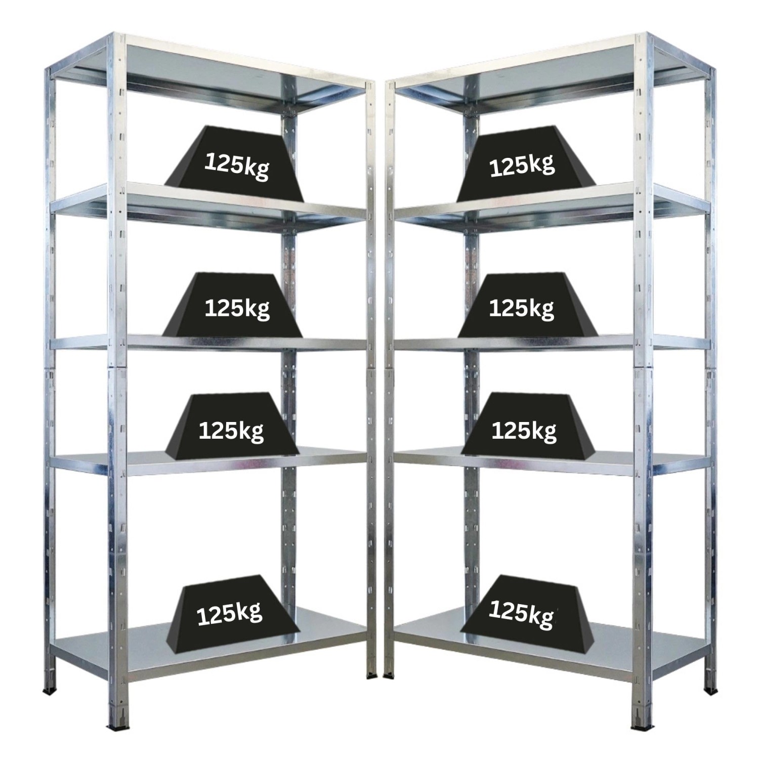 PROREGAL Mega Deal 2x Schwerlastregal Ares HxBxT 180x90x40cm Fachlast 125 k günstig online kaufen