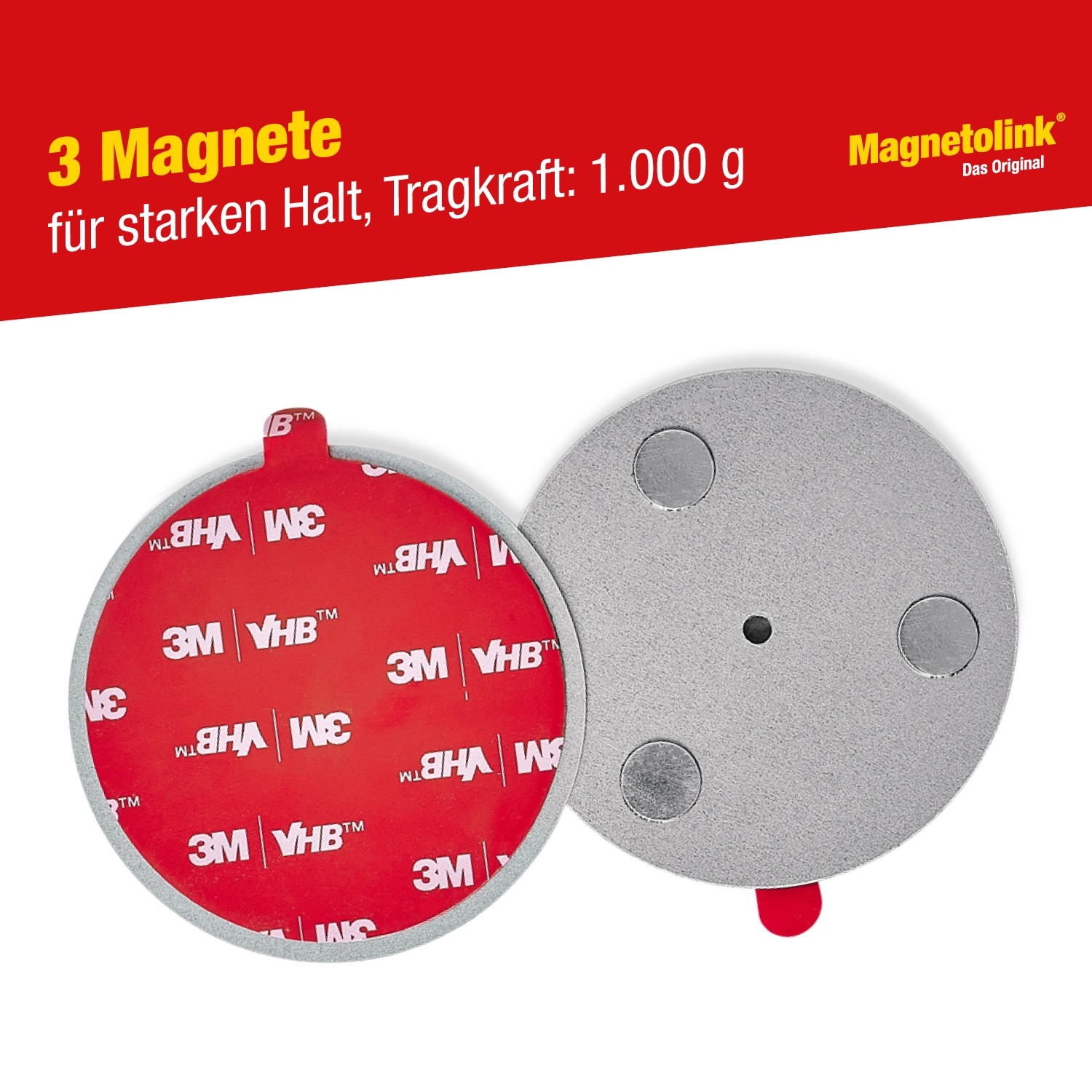 Magnetolink Magnetbefestigungs-Set für Rauchmelder ab Ø 70 mm Stahl Verzinkt_5
