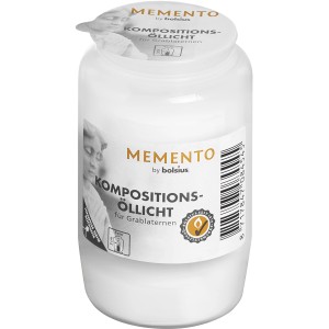 Weißes Kompositions-Ölllicht Nr. 3 für Grablaternen, lange Brenndauer.