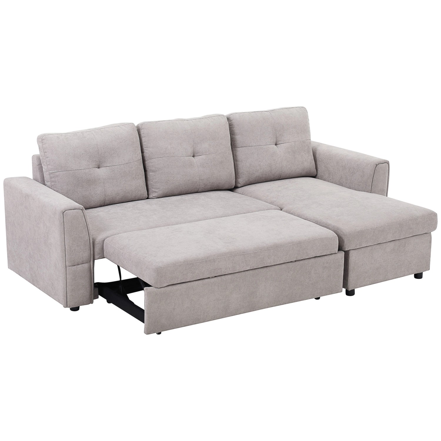 HOMCOM Schlafsofa Polyester 232L x 141B x 85H cm Grau