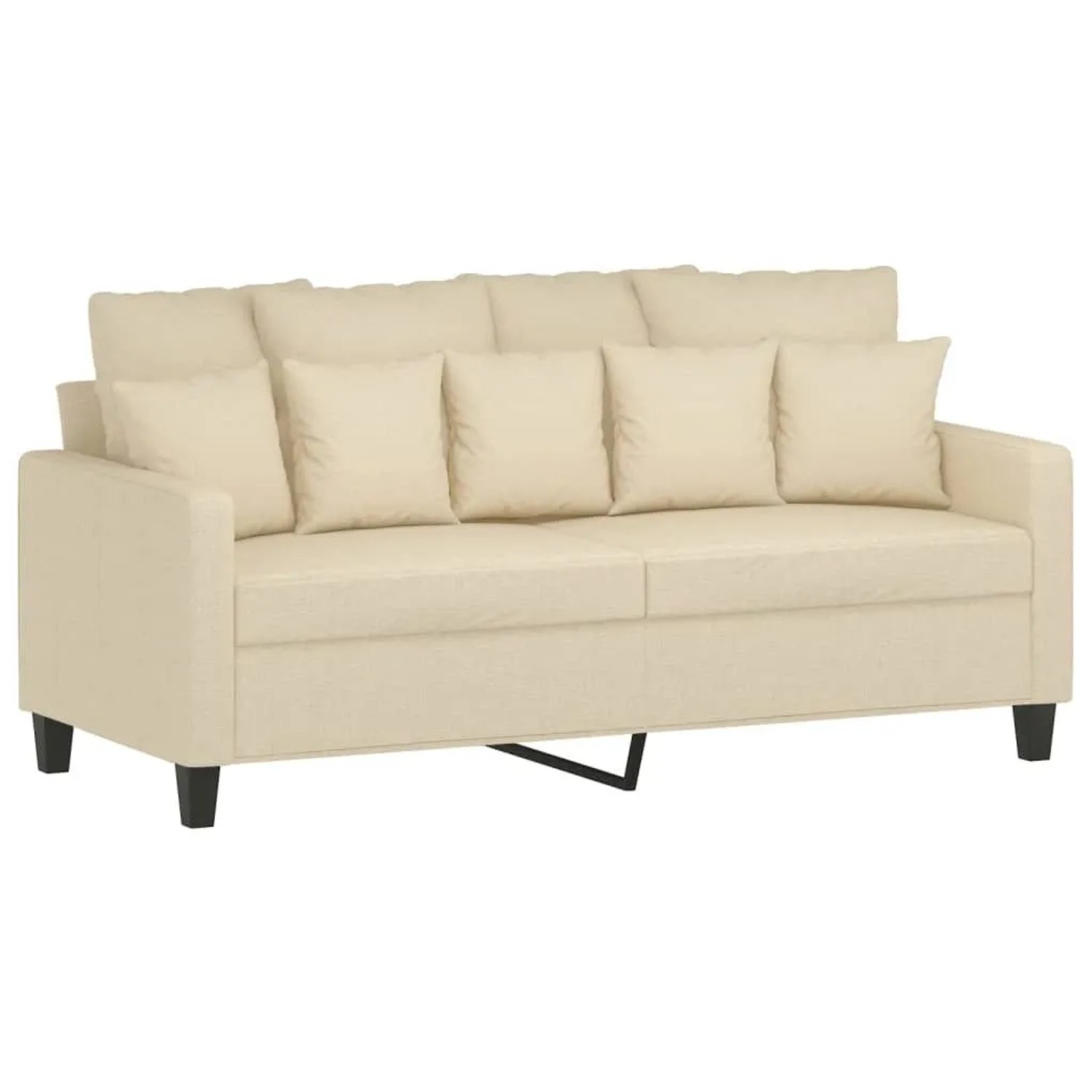 vidaXL 2-Sitzer-Sofa Creme 140 cm Stoff 359269 günstig online kaufen