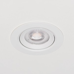 Weißer LED-Einbaustrahler, 5W, dimmbar, 3er-Set. Ideal für Küche, Wohnzimmer und Flur.