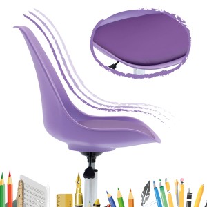 Lila Svita Eddy Kinderschreibtischstuhl, höhenverstellbarer Drehstuhl für Kinder.