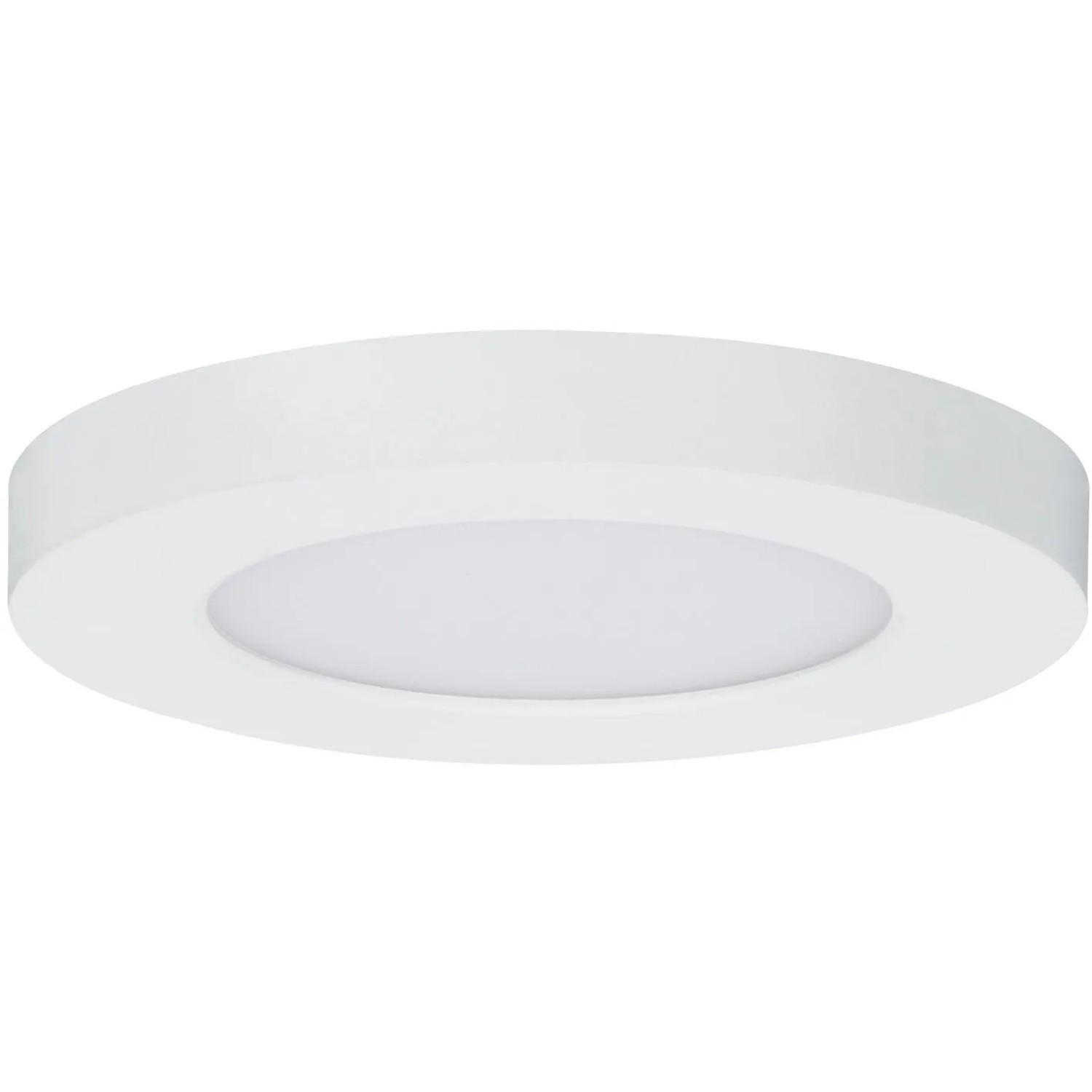 Rundes, weißes Paulmann LED-Einbaupanel Cover-it, 6W, für Deckenmontage.