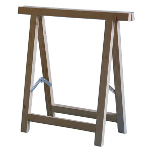 Arbeitsbock aus Fichte, 75x75x34 cm, robust und klappbar für Werkstatt und Baustelle.