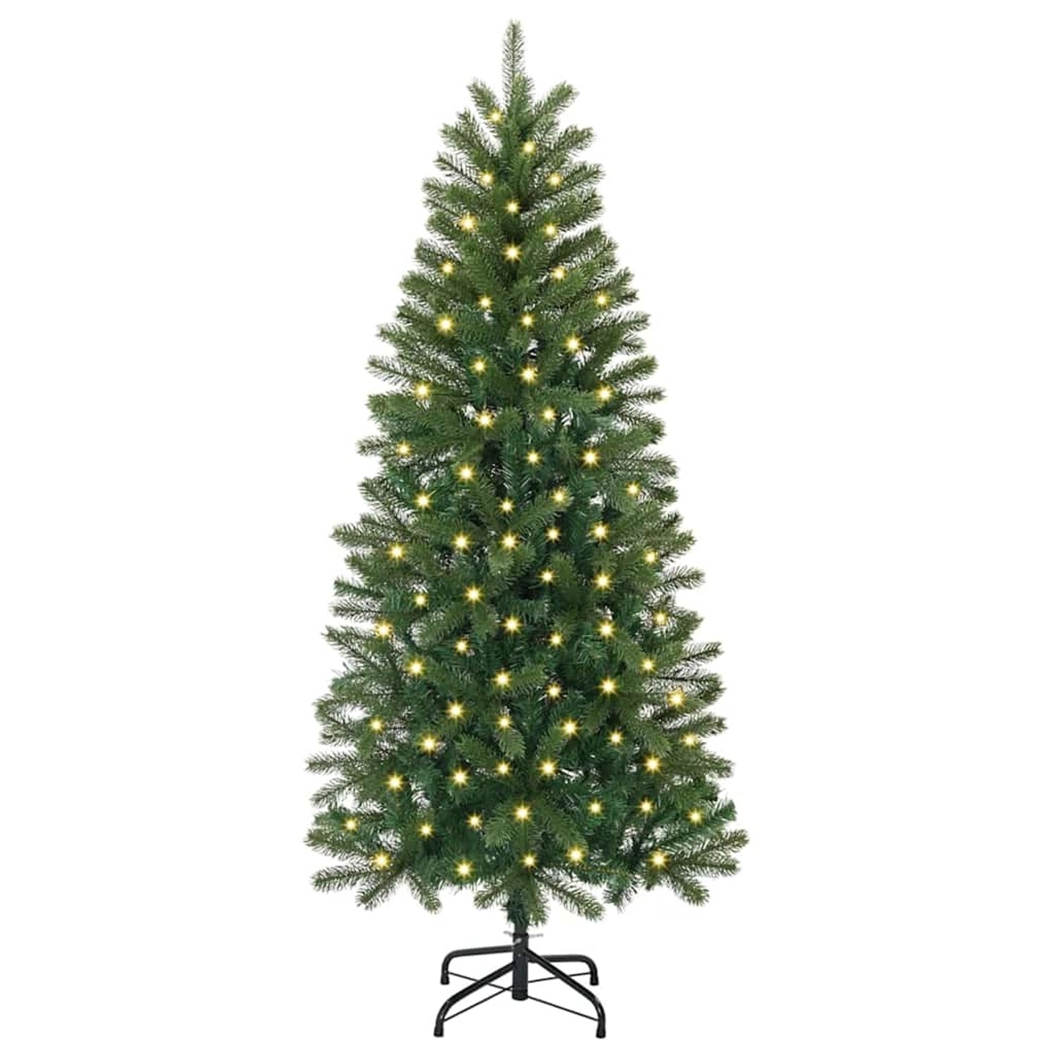 vidaXL Künstlicher Weihnachtsbaum mit 150 LEDs Grün 120 cm PE und PVC 3397324