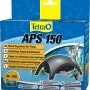 Tetra APS 150 Aquarienluftpumpe in Schwarz, Verpackung mit Produktabbildung.