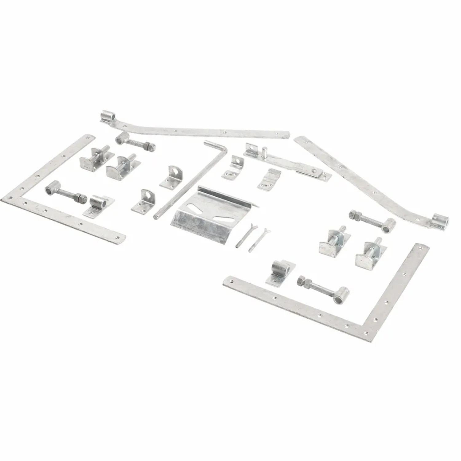 Beschläge-Set für Ligno Doppeltor aus Nadelholz, druckimprägniert, zur einfachen Montage.