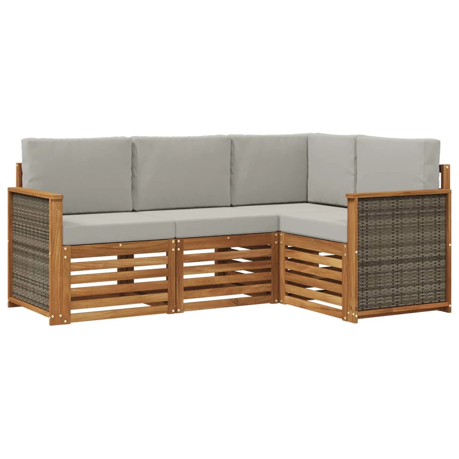 vidaXL Sofagarnituren mit Kissen 4 Stk Massivholz Akazie 3384287