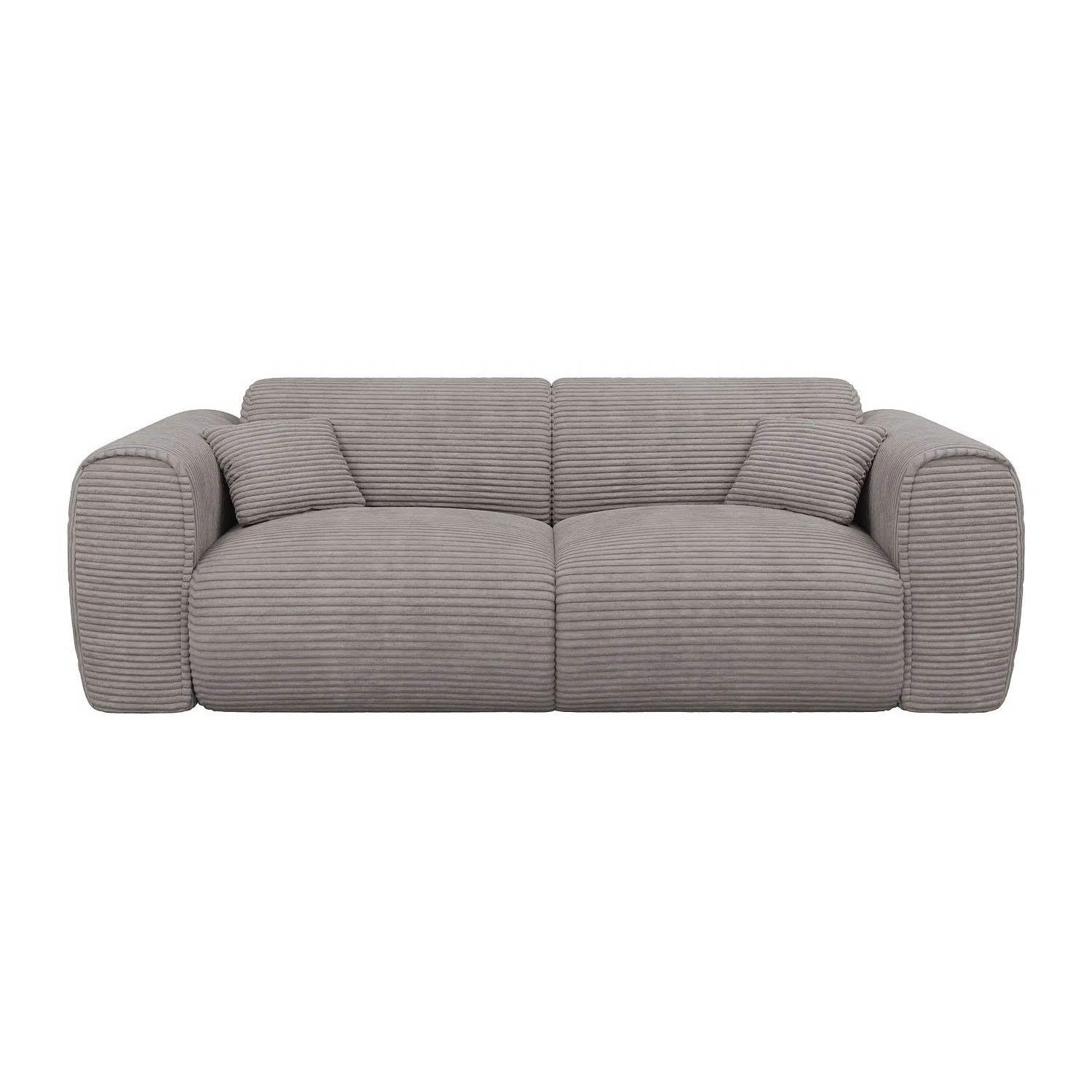 Vente-unique Schlafsofa Pognia Hellgrau 216 cm