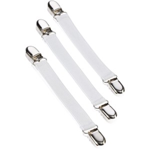 Leifheit Bügeltischspanner, 3er-Set, für faltenfreien Bezug auf Bügelbrettern.