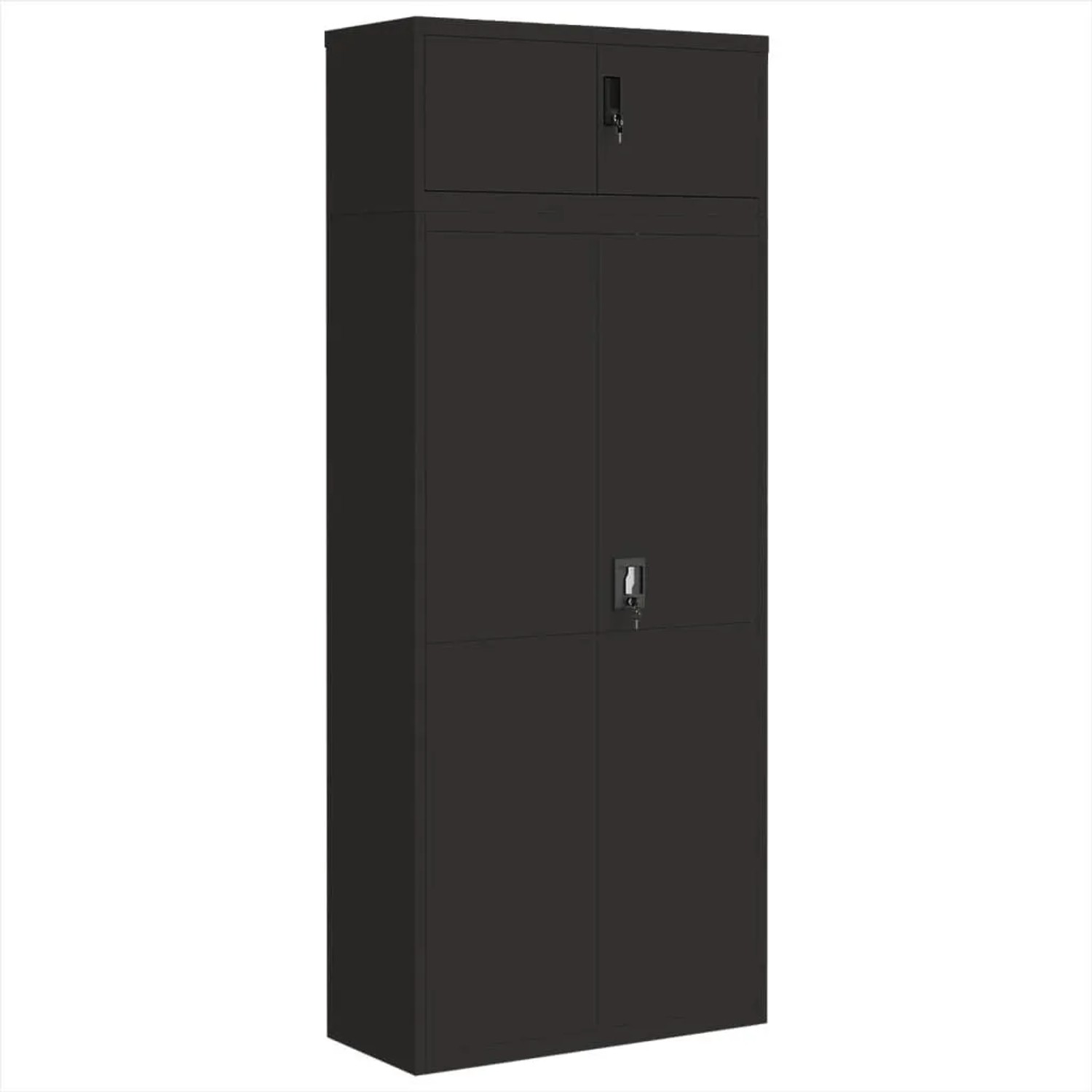 vidaXL Aktenschrank Schwarz 90x40x220 cm Stahl 3188326