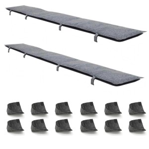 DuneDesign 2er Bierbank Auflagen Wendbar mit 12 Bodenschoner für Bierzeltgarnitur.