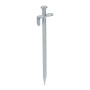 Relaxdays Felsbodenheringe 12er Set Edelstahl Silber Stabil 20 cm 110 g