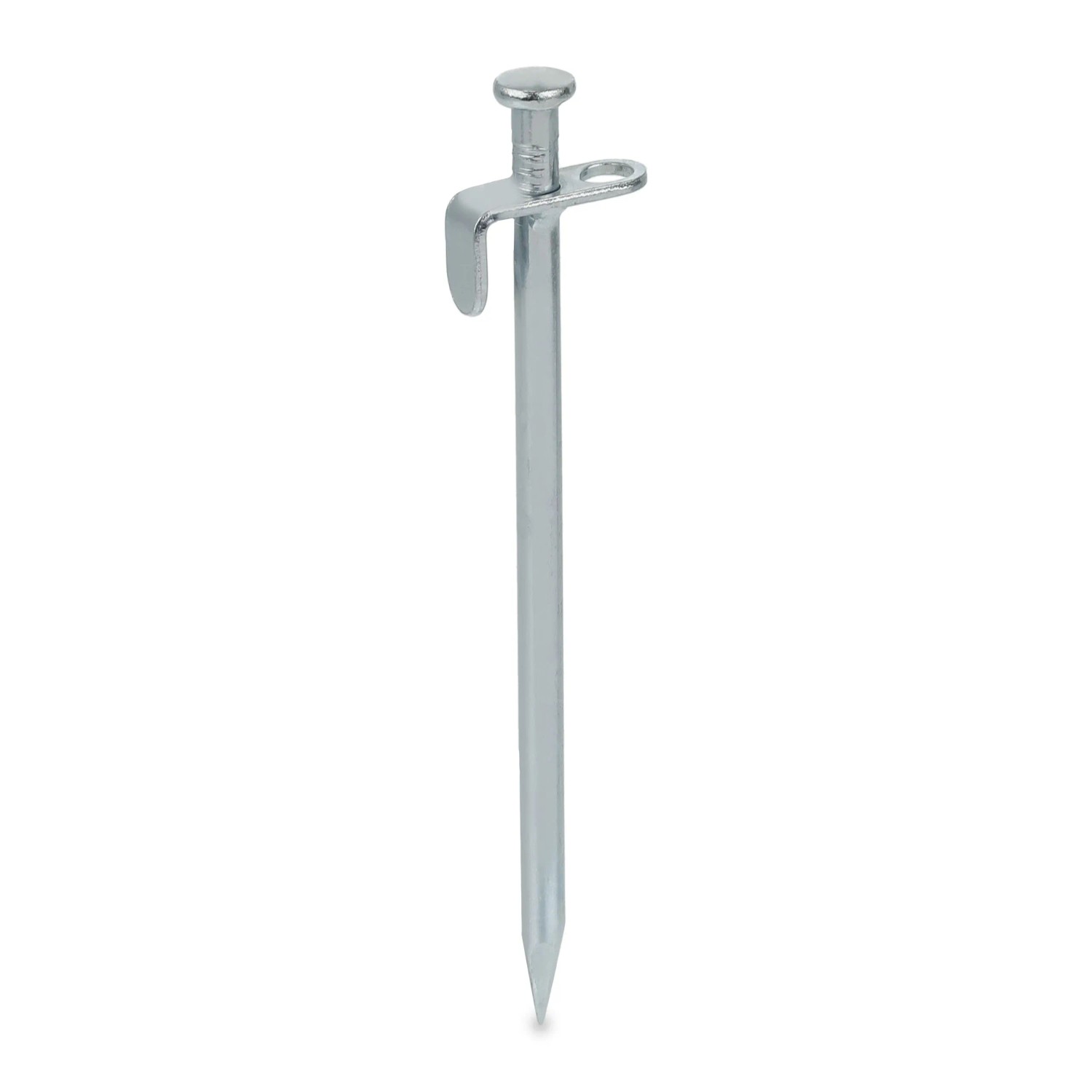 Relaxdays Felsbodenheringe 12er Set Edelstahl Silber Stabil 20 cm 110 g